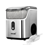 DS BD Maxkon Nugget Ice Maker Countertop Compact Crusher 15kg Home Handle Silver