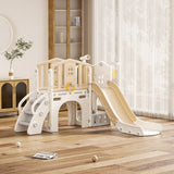 DS BD 7 in 1 Kids Slide Set Ladder Steps Basketball Hoop Playground Centre