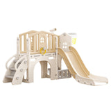DS BD 7 in 1 Kids Slide Set Ladder Steps Basketball Hoop Playground Centre