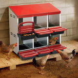 DS BD 2 Layer 6 Hole Chicken Nesting Roll Away Hen Laying Boxes Metal Plastic