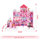 DS BD Girls Doll House Dream Land Cottage DIY Play Princess Pet Dolls Toys Set