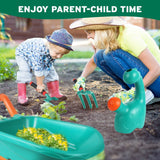 DS BD Kids Tool Toy Playset Wheelbarrow Rake Hoe Shovel Plough Trowel Watering