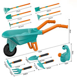 DS BD Kids Tool Toy Playset Wheelbarrow Rake Hoe Shovel Plough Trowel Watering