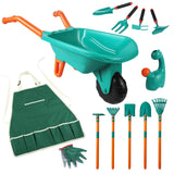 DS BD Kids Tool Toy Playset Wheelbarrow Rake Hoe Shovel Plough Trowel Watering
