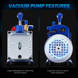 DS BD 3CFM Vacuum Pump 1 Stage 220V Refrigerant Air Conditioning AC Conditioner