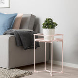 DS BS Modern Loft Metal Side Table Flower Stand Square-Pink