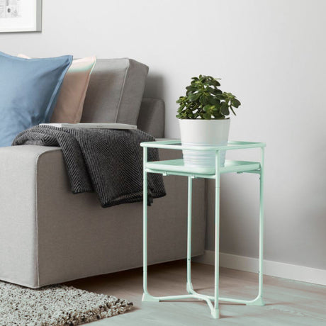 DS BS Modern Loft Metal Side Table Flower Stand Square-Mint