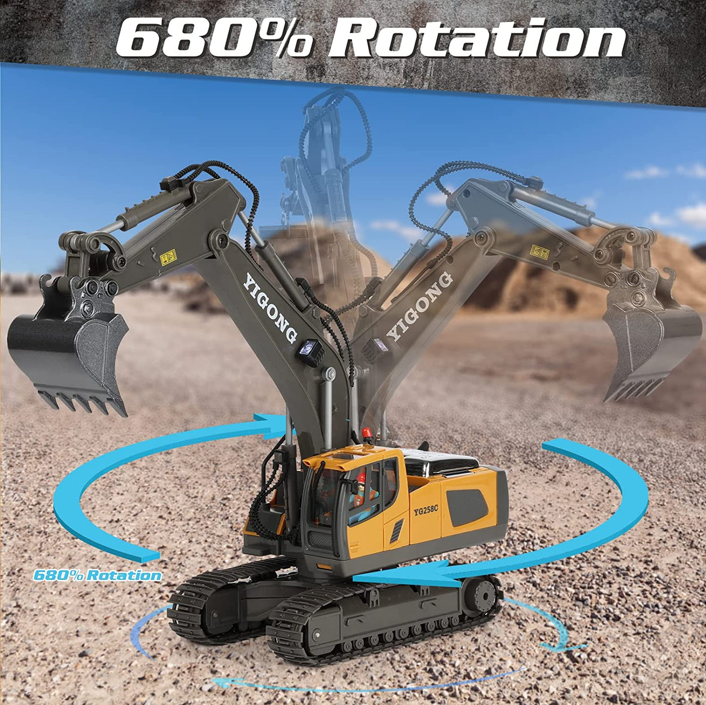 DS BS  11 Channel Remote Control Excavator Toy