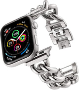 DS BS Stainless Steel  Bracelet With Apple Watch Band for 42MM 44MM 45MM-Sliver