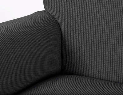 DS BS High Stretch Universal Sofa Couch Slipcover Black 2 Seat
