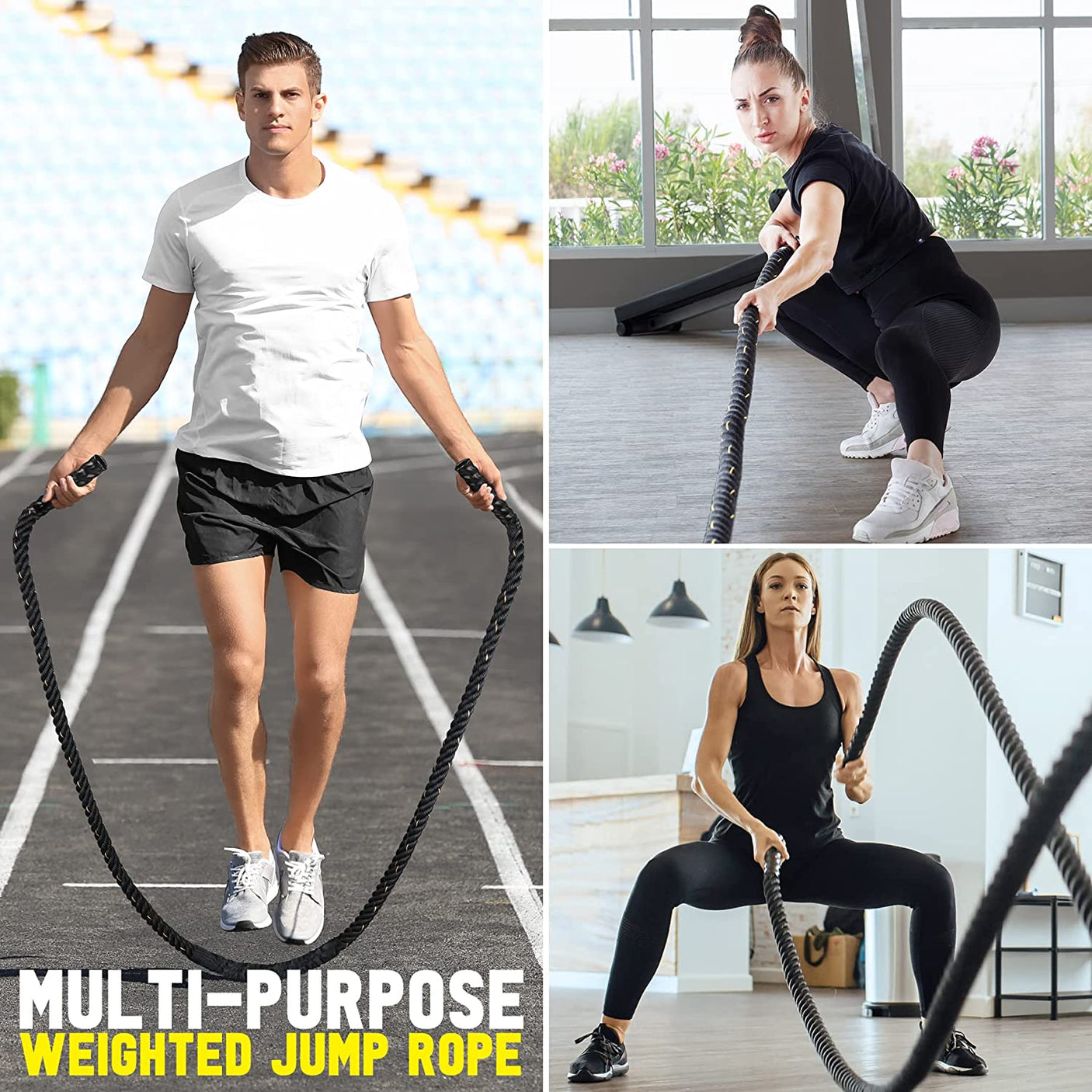 DS BS Heavy Battle Ropes Weighted Fitness Jump Rope 3.8x280cm