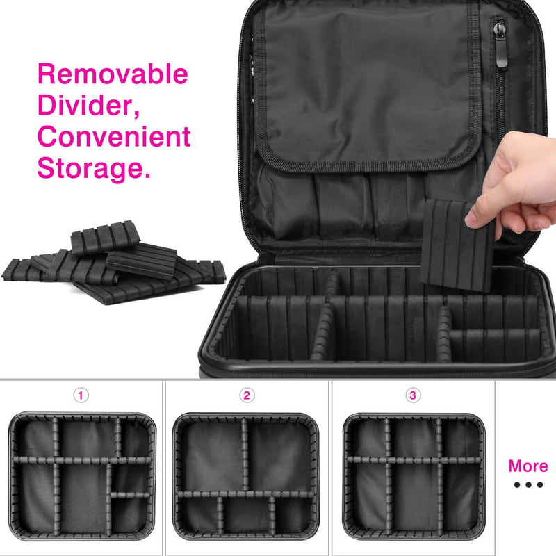 DS BS Portable Adjustable Travel Makeup Organizer Case-M