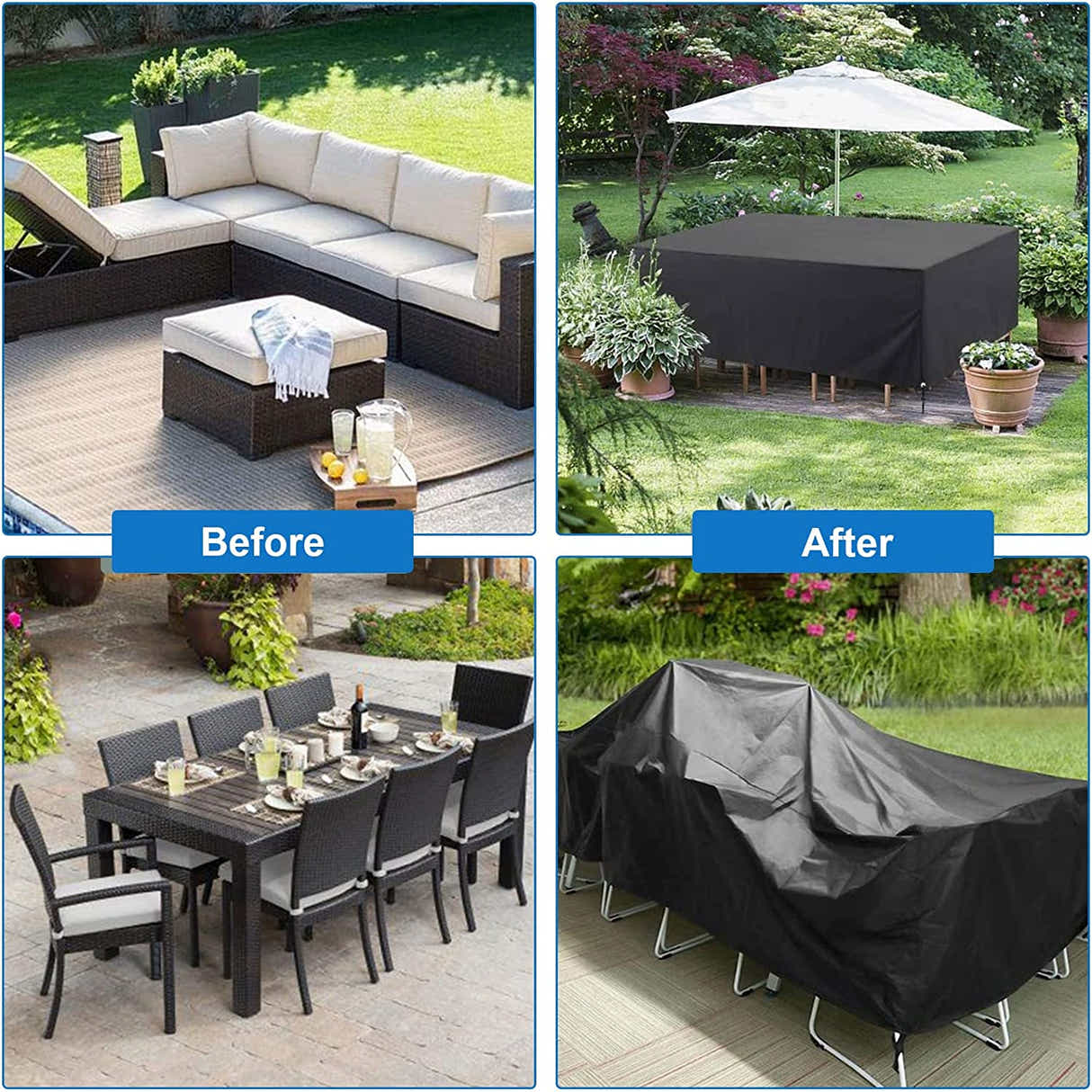 DS BS Rectangular Outdoor Furniture Waterproof Cover 170x94x70cm