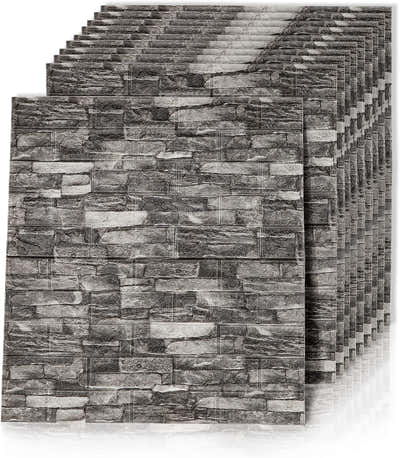 DS BS 5Pcs 3D Brick Self Adhesive Wallpaper Panels 70X75CM-Marble
