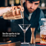 DS BS 11 Pcs Premium 550ml Cocktail Shaker Set Bartender Kit-RoseGold