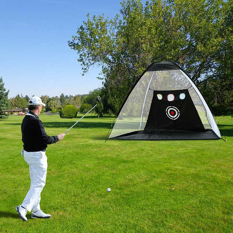 DS BS Foldable Golf Hitting Net Sets with Chipping Target Pockets-300cm