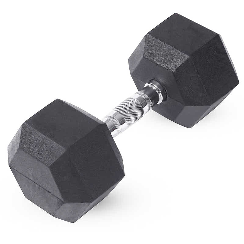 DS BS Rubber Encased Hex Dumbbell Hand Weight 2 x 20kg