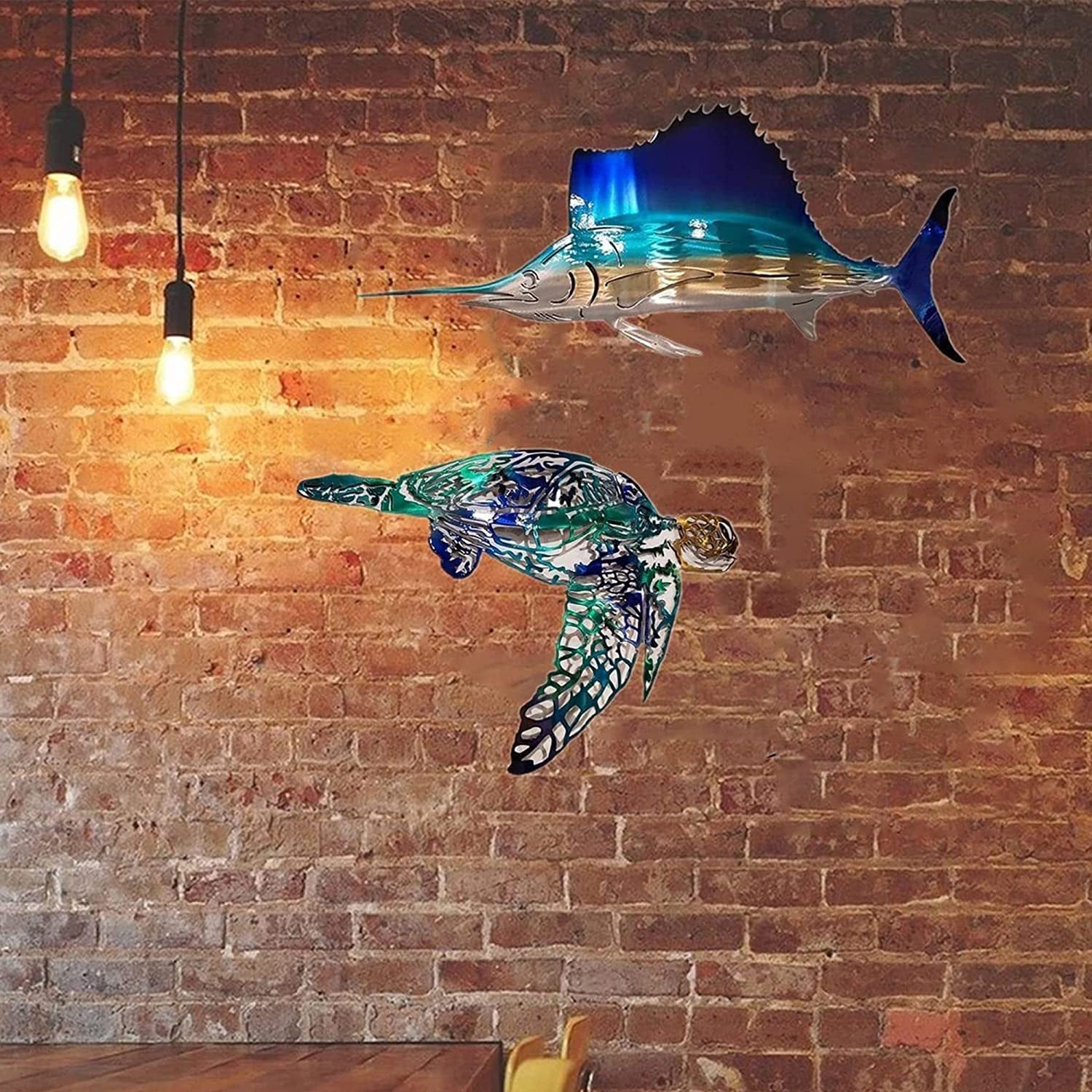 DS BS Marine Life Metal Wall Art Décor-Sea Turtle