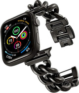 DS BS Stainless Steel Chain Bracelet for Apple Watch Band for 38/40/41 MM-Black