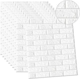 DS BS 5Pcs 3D Brick Self Adhesive Wallpaper Panels 70X75CM-White