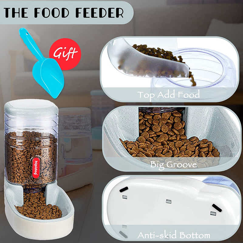 DS BS Auto Feeder 3.8L Food Feeder and Water Dispenser Set