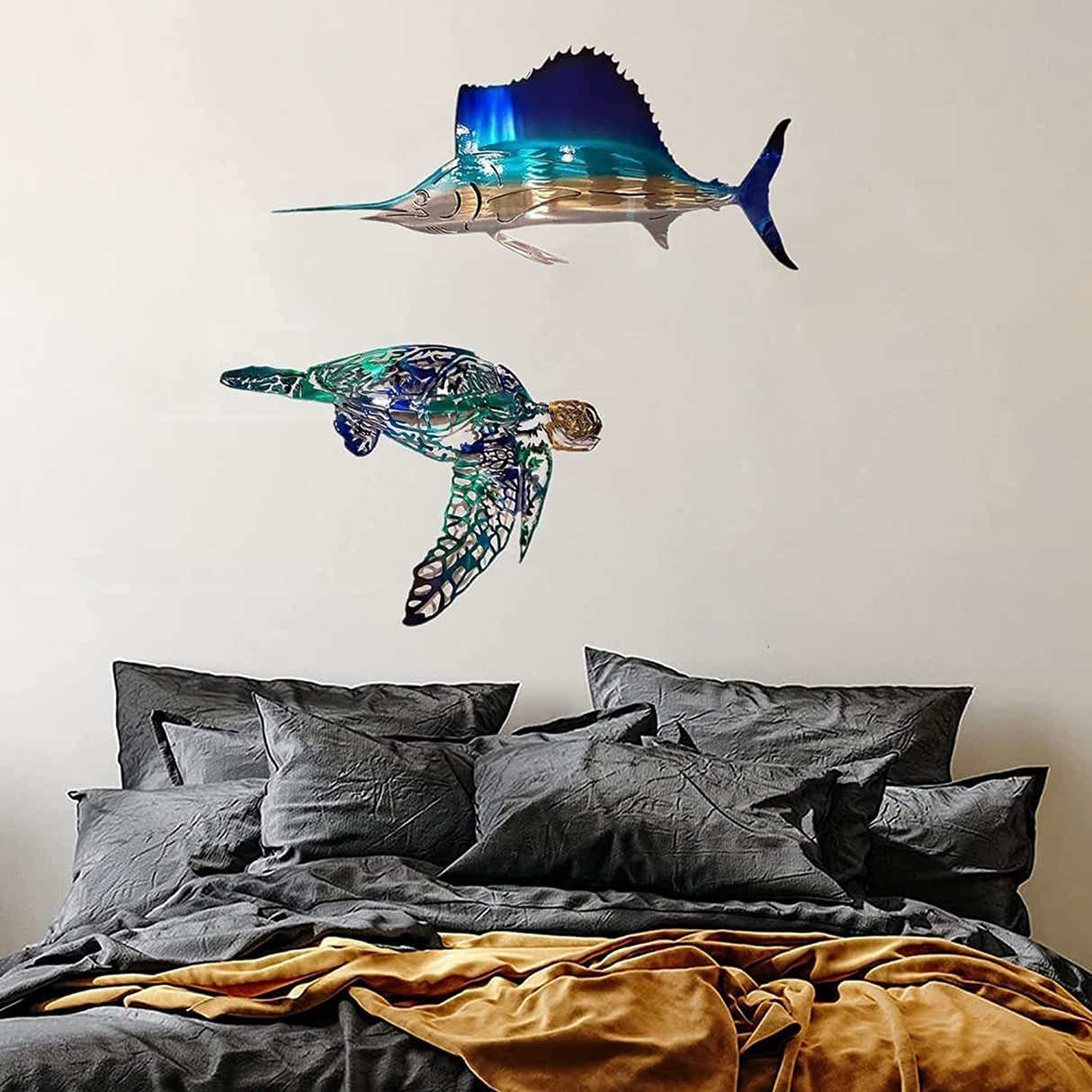 DS BS Marine Life Metal Wall Art Décor-Sea Turtle