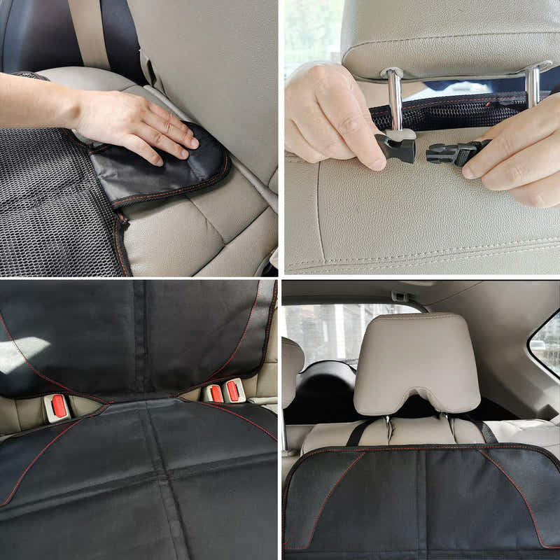 DS BS Car Seat Protector for Child Car Seat with Mesh Pockets