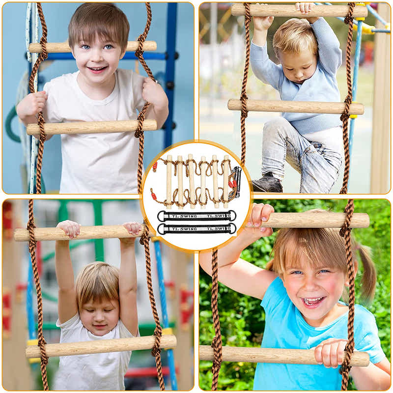 DS BS 6-Section Climbing Rope Ladder for Kids 200 cm