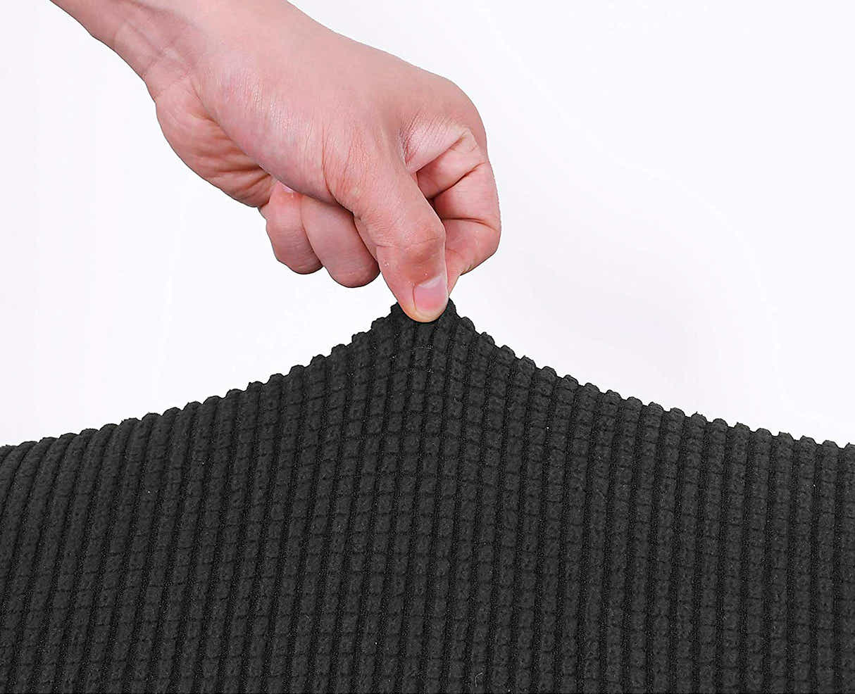 DS BS High Stretch Universal Sofa Couch Slipcover Black 2 Seat