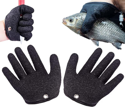 DS BS Puncture Proof Waterproof and Magnet Release Fishing Gloves