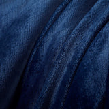 DS BS Thick Fuzzy Soft Sherpa Fleece Bed Sofa Blankets-Blue
