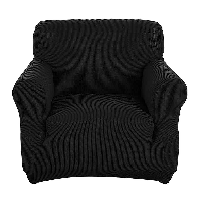 DS BS High Stretch Sofa Couch Slipcover One Seat-Black