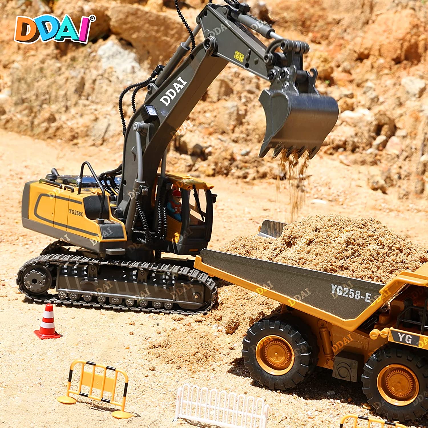 DS BS  11 Channel Remote Control Excavator Toy