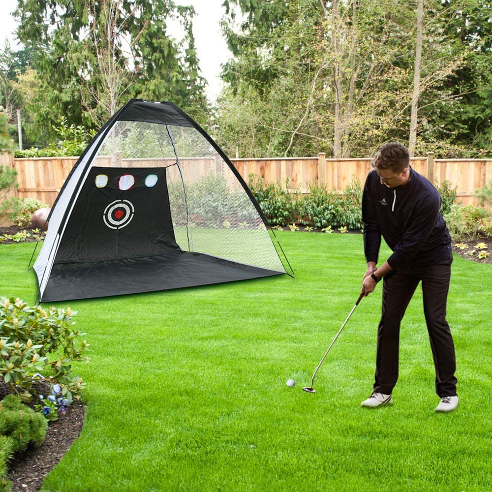 DS BS Foldable Golf Hitting Net Sets with Chipping Target Pockets-300cm
