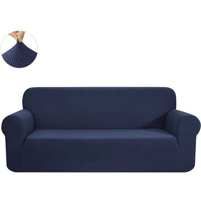 DS BS Sofa Cover High Stretch Sofa Cover Three Seat-Blue