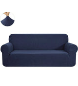 DS BS Sofa Cover High Stretch Sofa Cover Three Seat-Blue