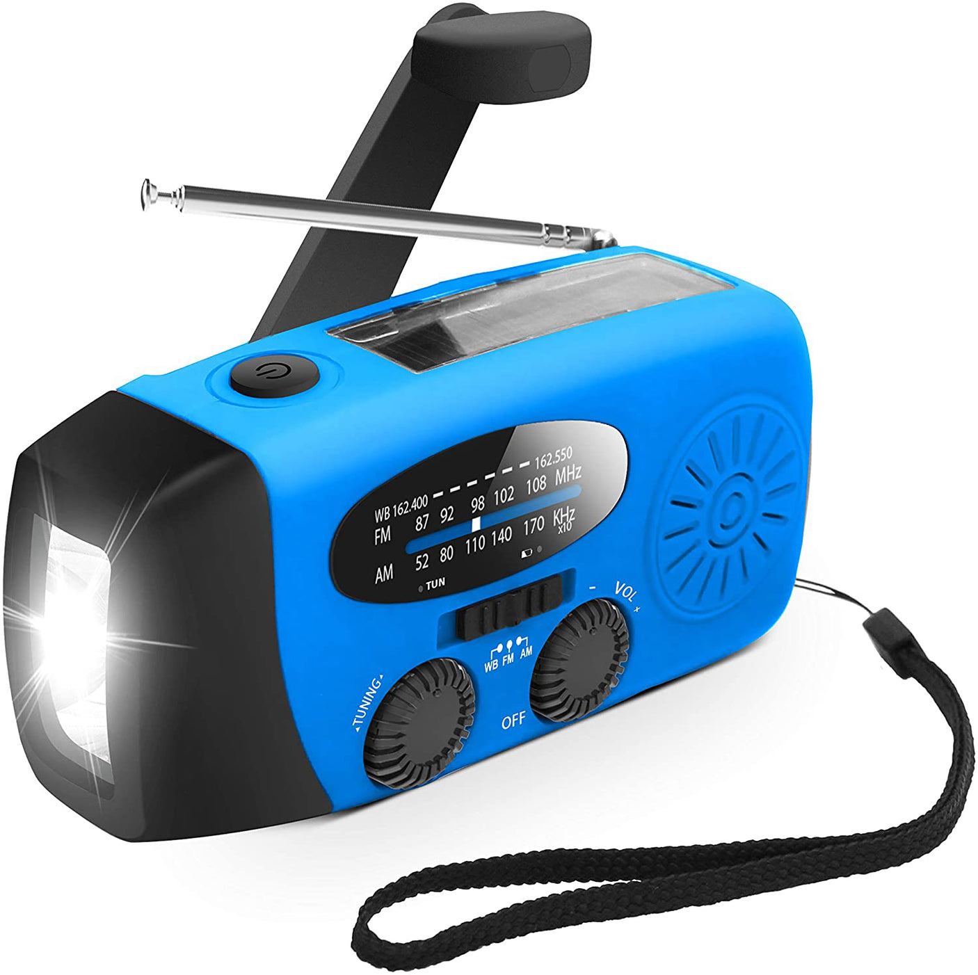 DS BS Emergency Hand Crank Self Powered AMFM NOAA Solar Radio