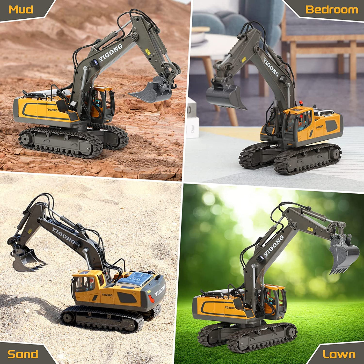 DS BS  11 Channel Remote Control Excavator Toy