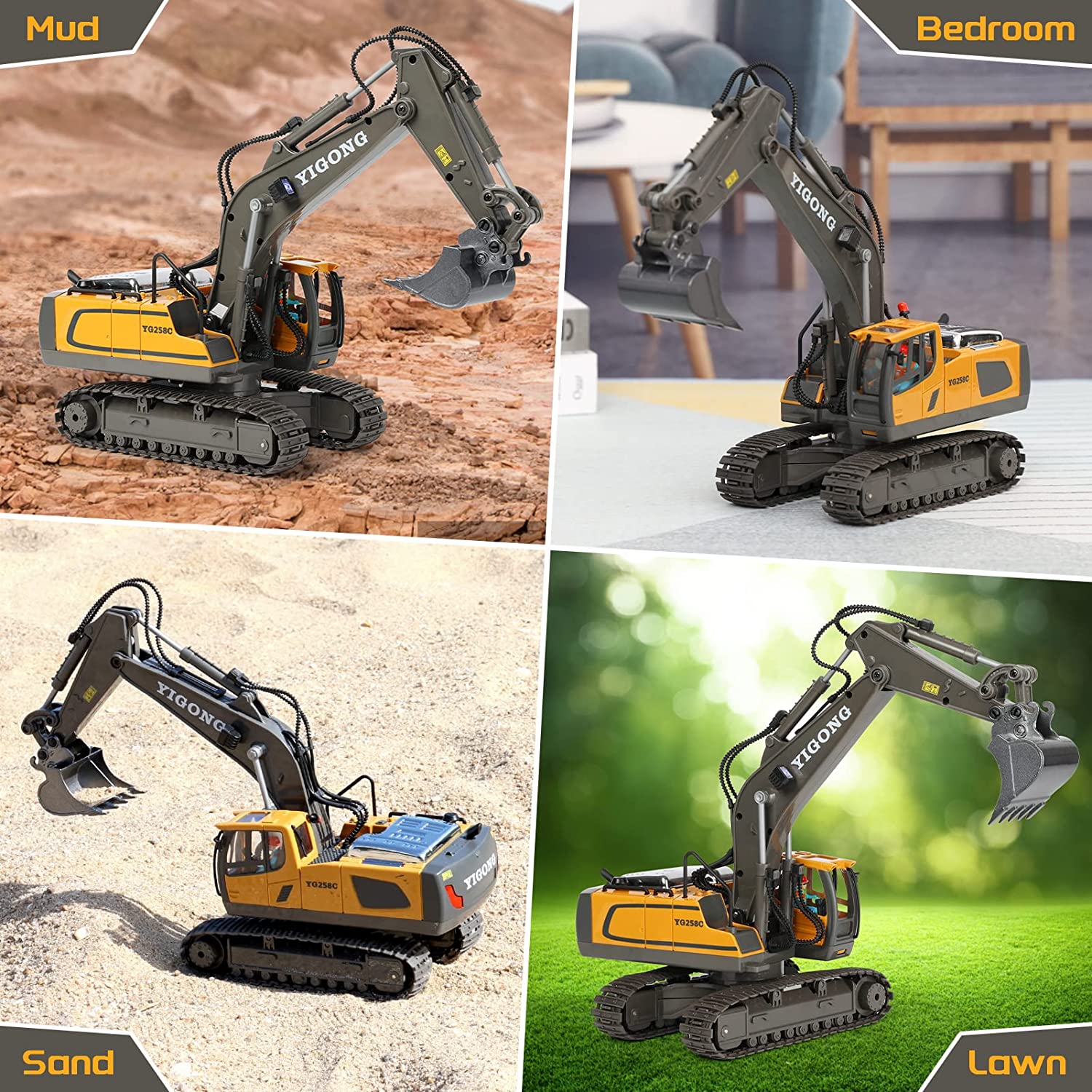 DS BS  11 Channel Remote Control Excavator Toy