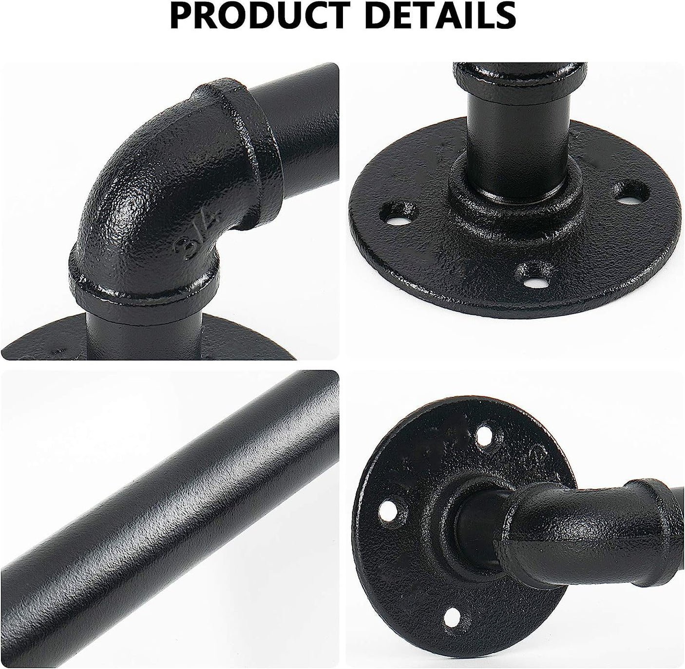 DS BS Industrial Pipe Towel Rack Towel Bar-60CM