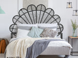 Rattan Bedhead Peacock - Double