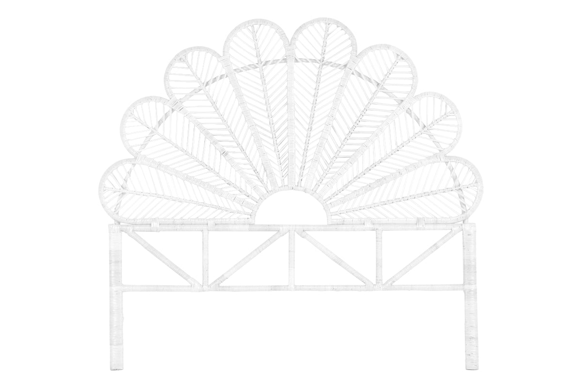 Rattan Bedhead Peacock - Double