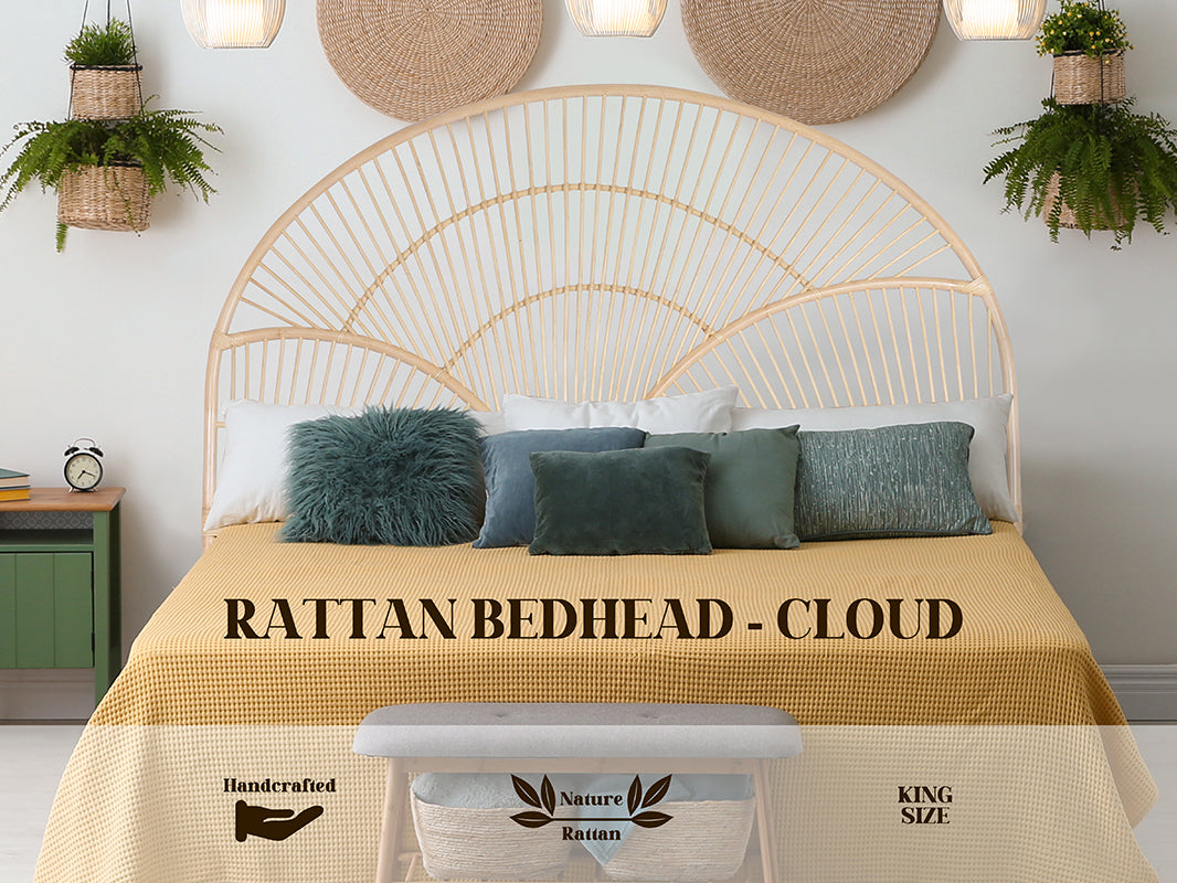 Rattan Bedhead Cloud - King Natural