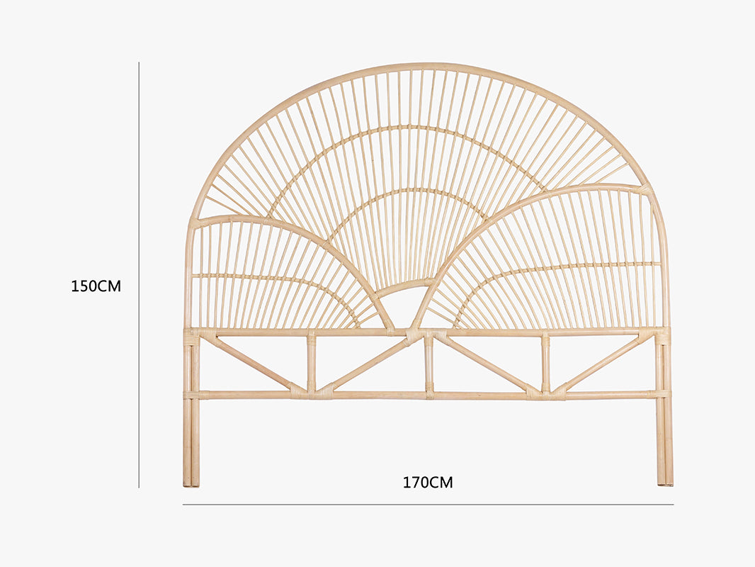 Rattan Bedhead Cloud - King Natural