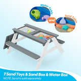 DS BD Kids Sand Water Table Chairs Set 3in1 Childs Activity Wooden Sensory