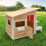 DS BD Kids Wooden Cubby House Playhouse Game Activity Centre Garden Cottage