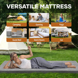 DS BD Single Foam Mattress Floor Roll Up Cushion Sleeping Travel Mat Bag Grey