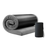 DS BD Single Foam Mattress Floor Roll Up Cushion Sleeping Travel Mat Bag Grey