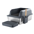 DS BD Stainless Steel Cat Litter XL High Enclosed Pan Scoop 20L with Filter