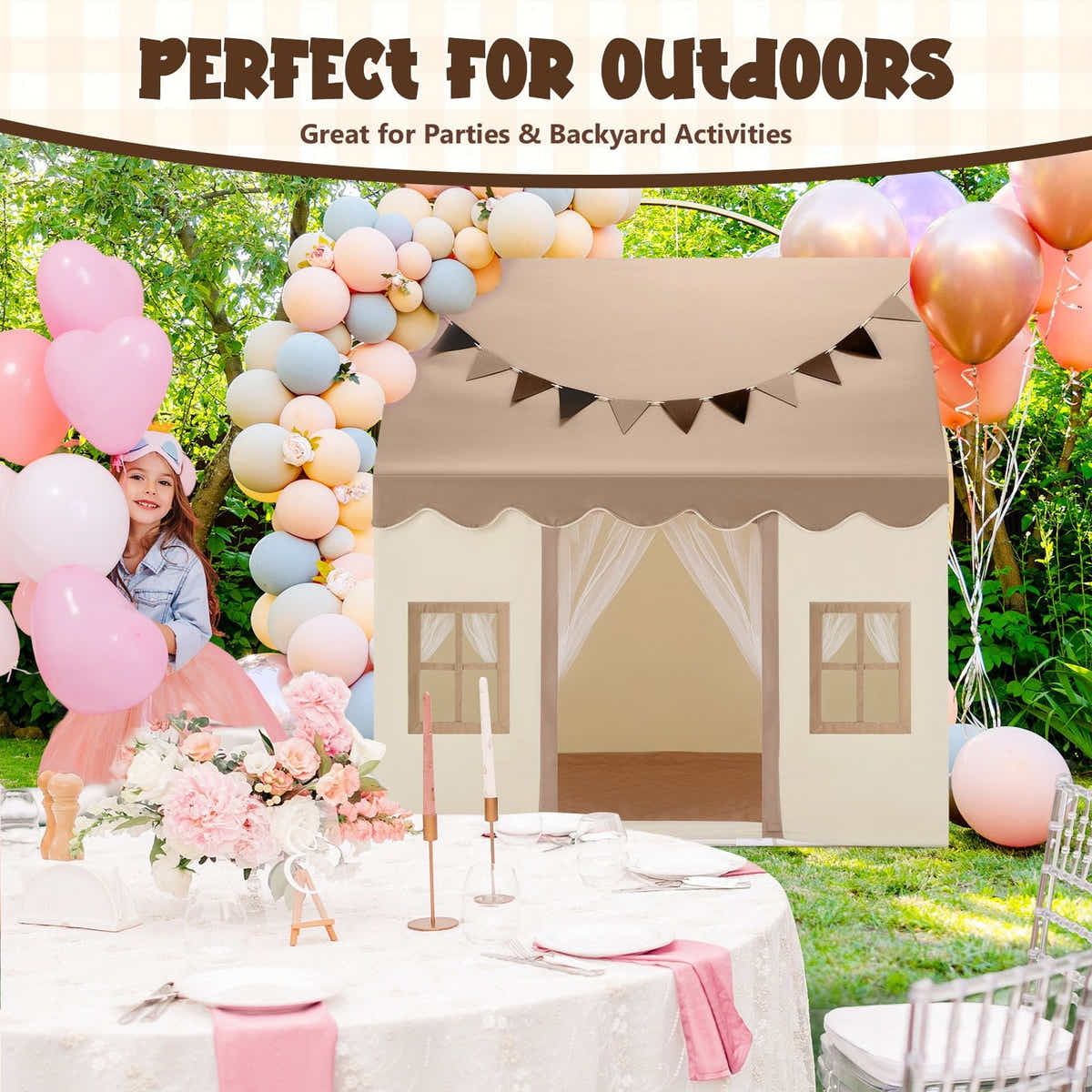 DS BD Kids Tent Playroom Princess Castle House Activity Centre Gift Mat